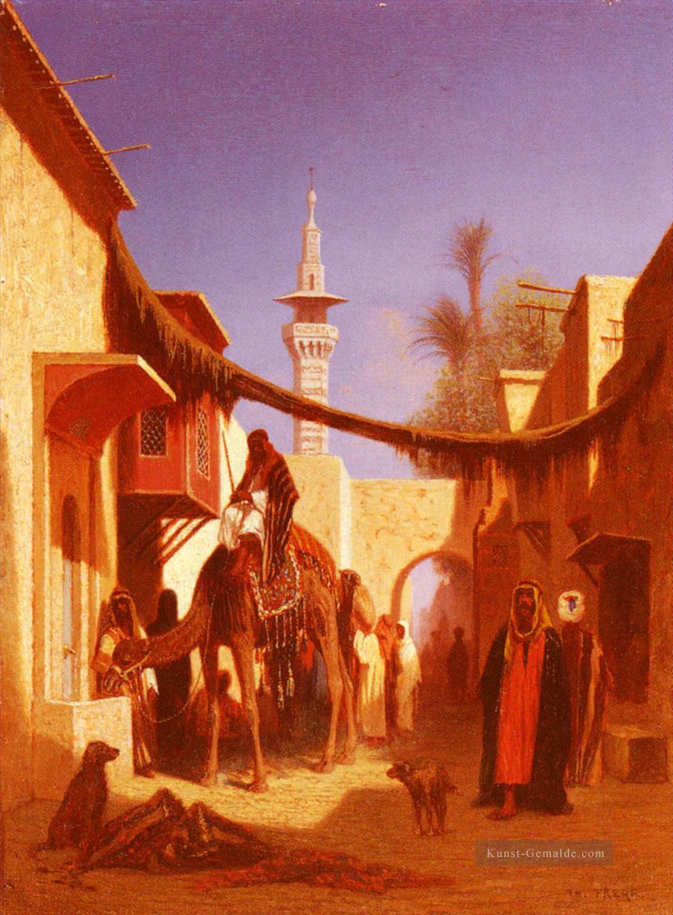 Straße in Damaskus Teil 2 Araber Orientalist Charles Theodore Frere Ölgemälde